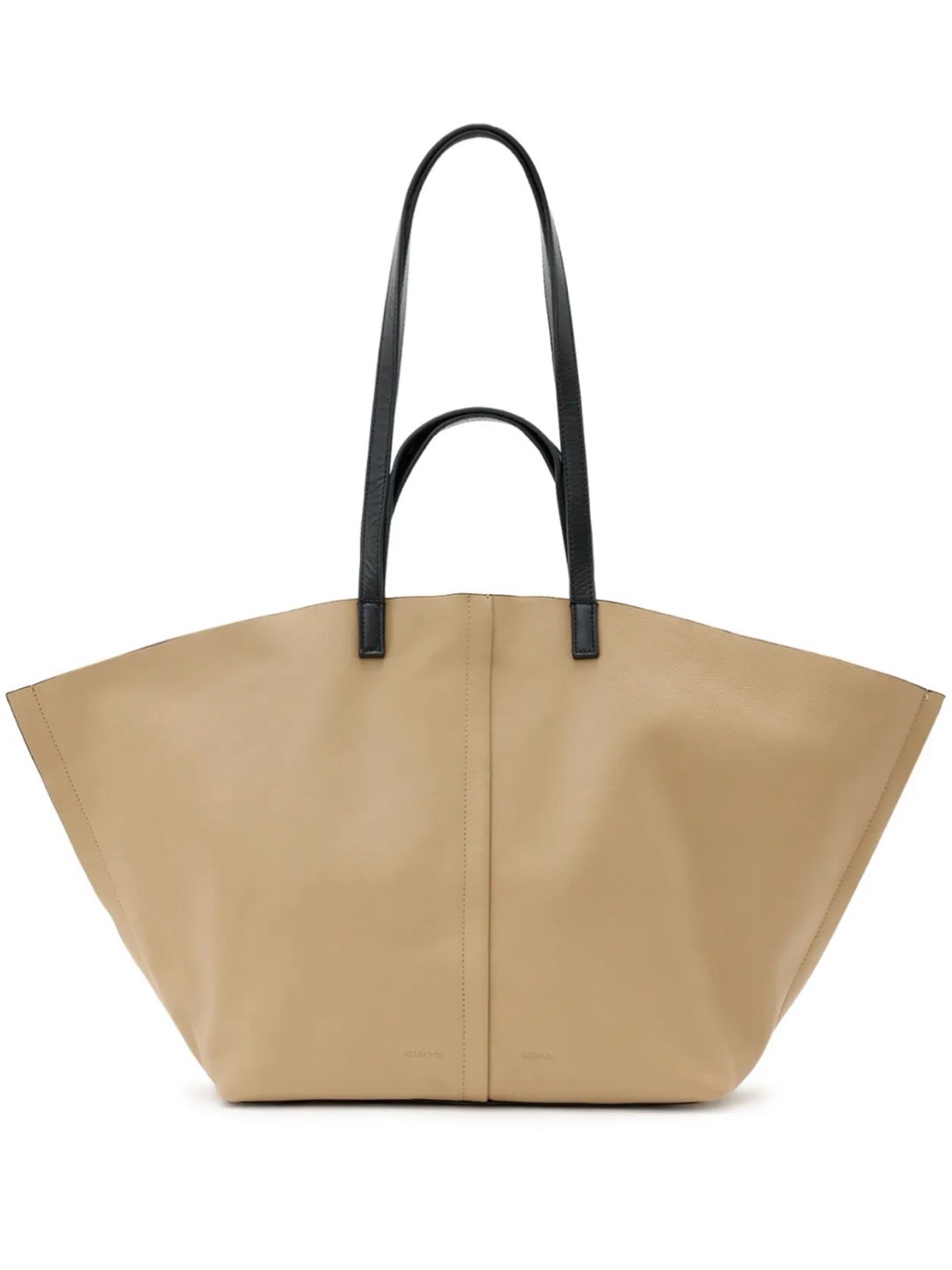 Allsaints Phoenix Leather East/West Tote In Mink Brown